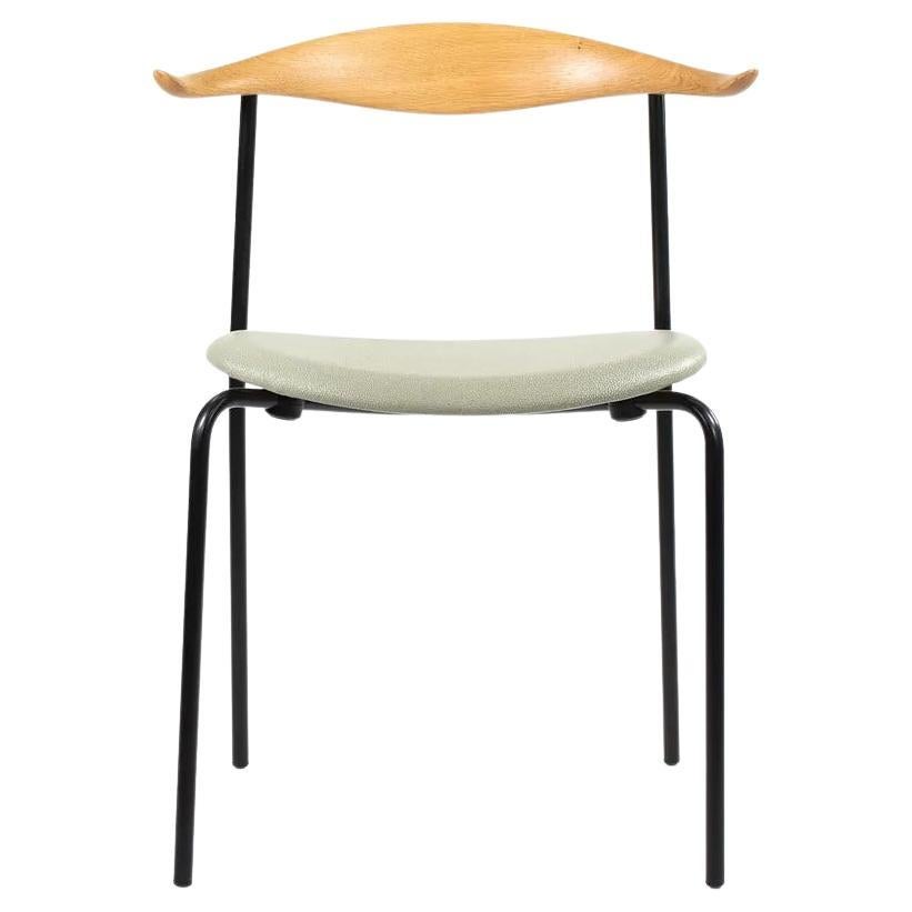 2020 CH88P Dining Chair by Hans Wegner for Carl Hansen in Oak & Shagreen Leather For Sale