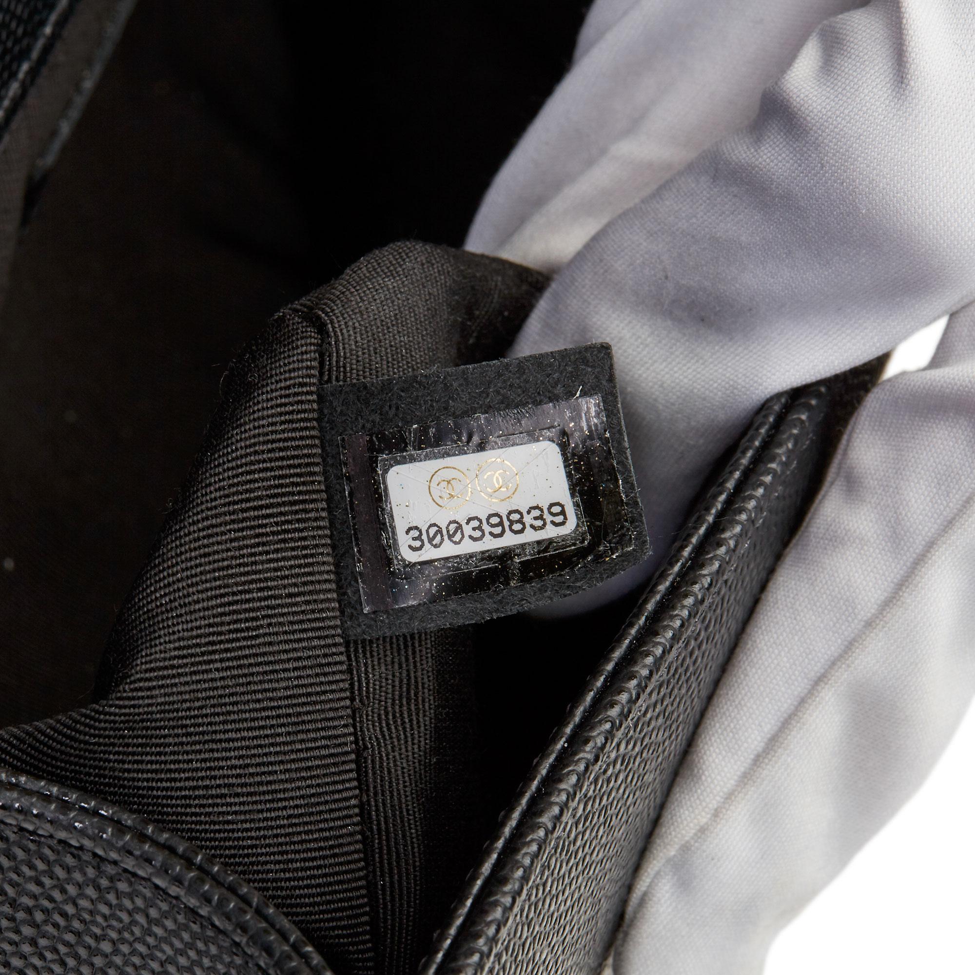2020 Chanel Black Quilted Caviar Leather Medium Le Boy 6