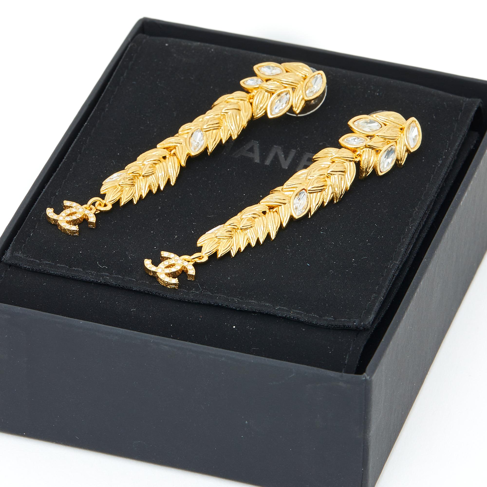 2020 Chanel Earrings studs Golden Palm For Sale 1