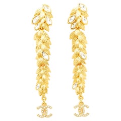 2020 Chanel Earrings studs Golden Palm