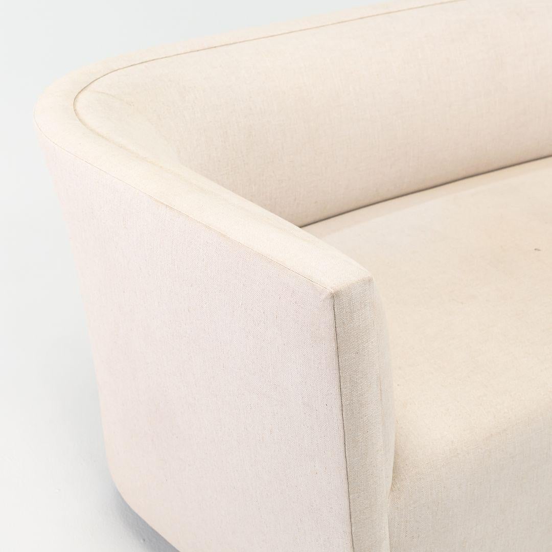 Modern 2020 Custom Sculptural Sofa in the Dunbar Style from NYC Tower in Off-White For Sale