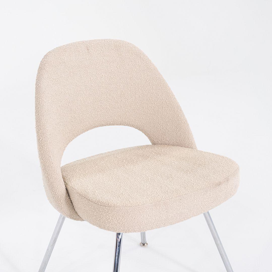 2020 Eero Saarinen for Knoll Chaise d'appoint sans bras en tissu bouclé en vente 3
