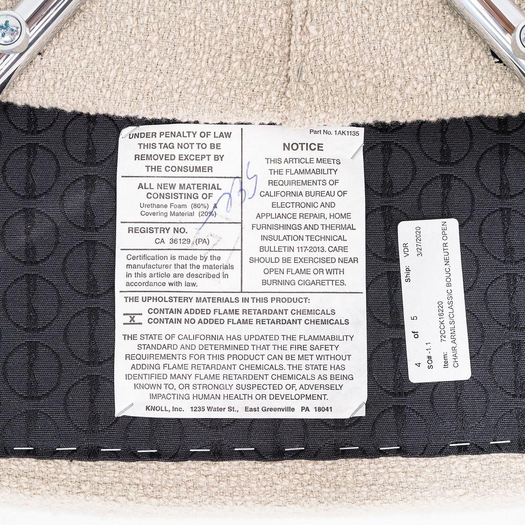 2020 Eero Saarinen for Knoll Chaise d'appoint sans bras en tissu bouclé en vente 4