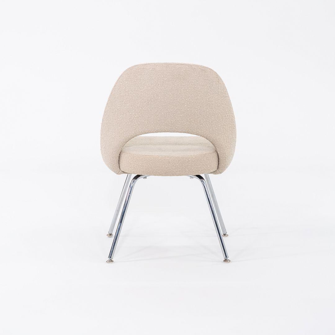 XXIe siècle et contemporain 2020 Eero Saarinen for Knoll Chaise d'appoint sans bras en tissu bouclé en vente