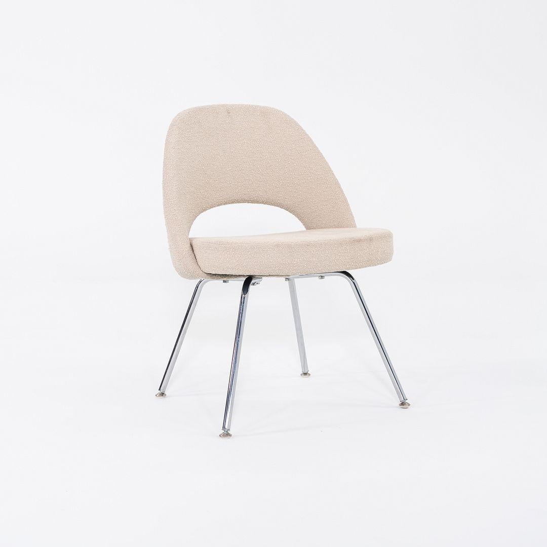 2020 Eero Saarinen for Knoll Chaise d'appoint sans bras en tissu bouclé en vente 1