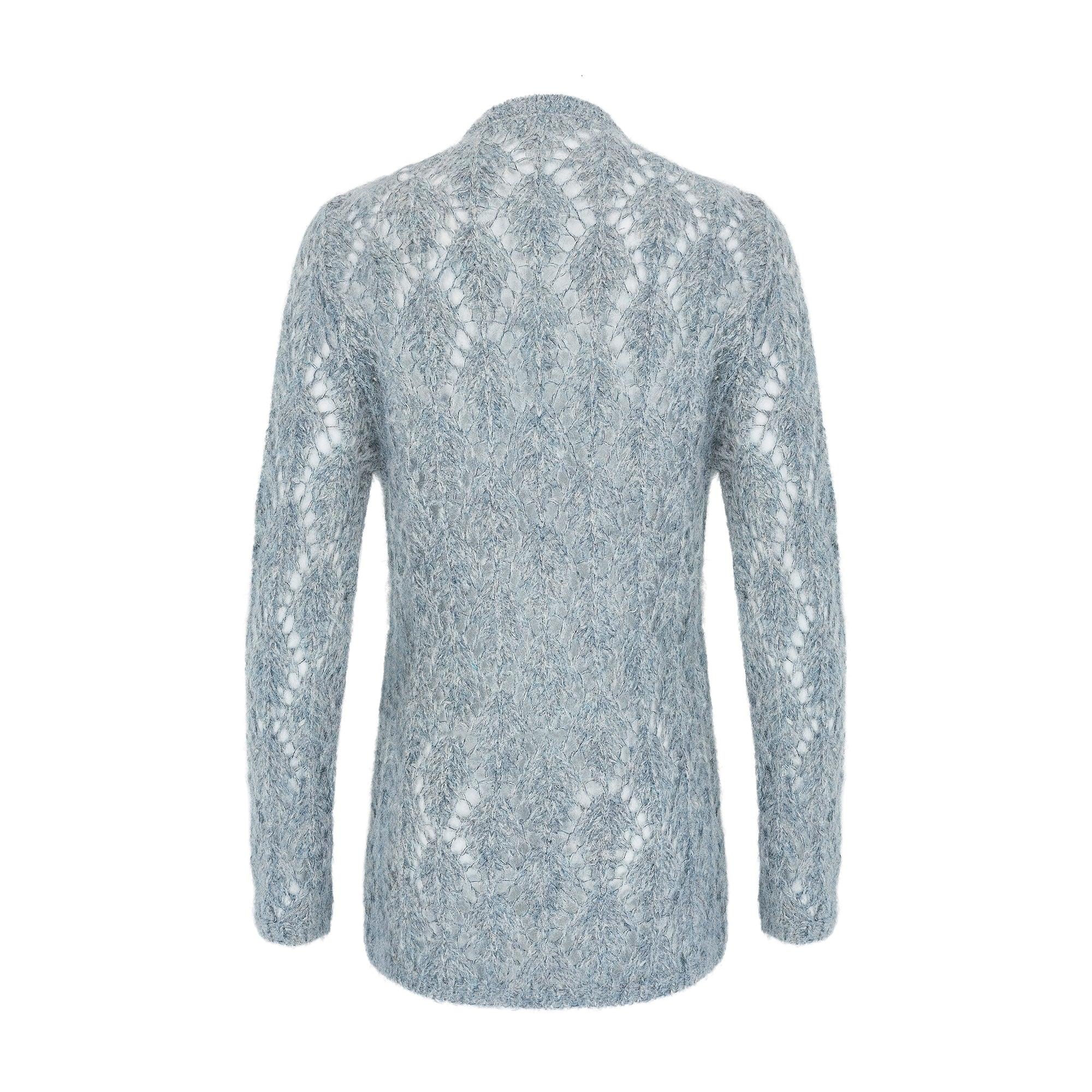 Gray 2020 Ermanno Scervino Grey Alpaca Wool Jewelled Jumper For Sale