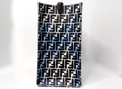 2020 Fendi x Joshua Vides "California Sky" Zucca Coated Canvas Tote Bag