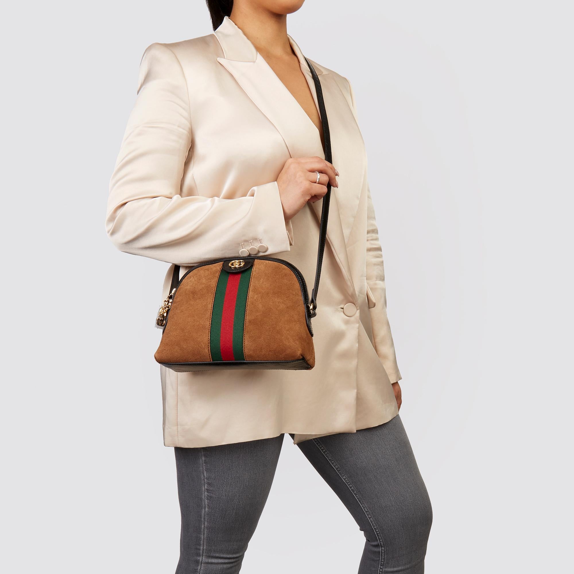 GUCCI
Schwarzes Kalbslackleder & Braunes Wildleder Web Kleine Orphidia Umhängetasche

Xupes Referenz: HB3475
Seriennummer: 499621 486628
Alter (ca.): 2020
Begleitet von: Gucci Staubbeutel:: Pflegeheft
Authentizität Details: Datumsstempel (Made in