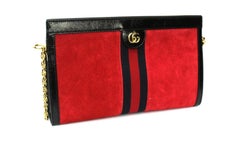 2020 Gucci Ophidia Red Suede Bag