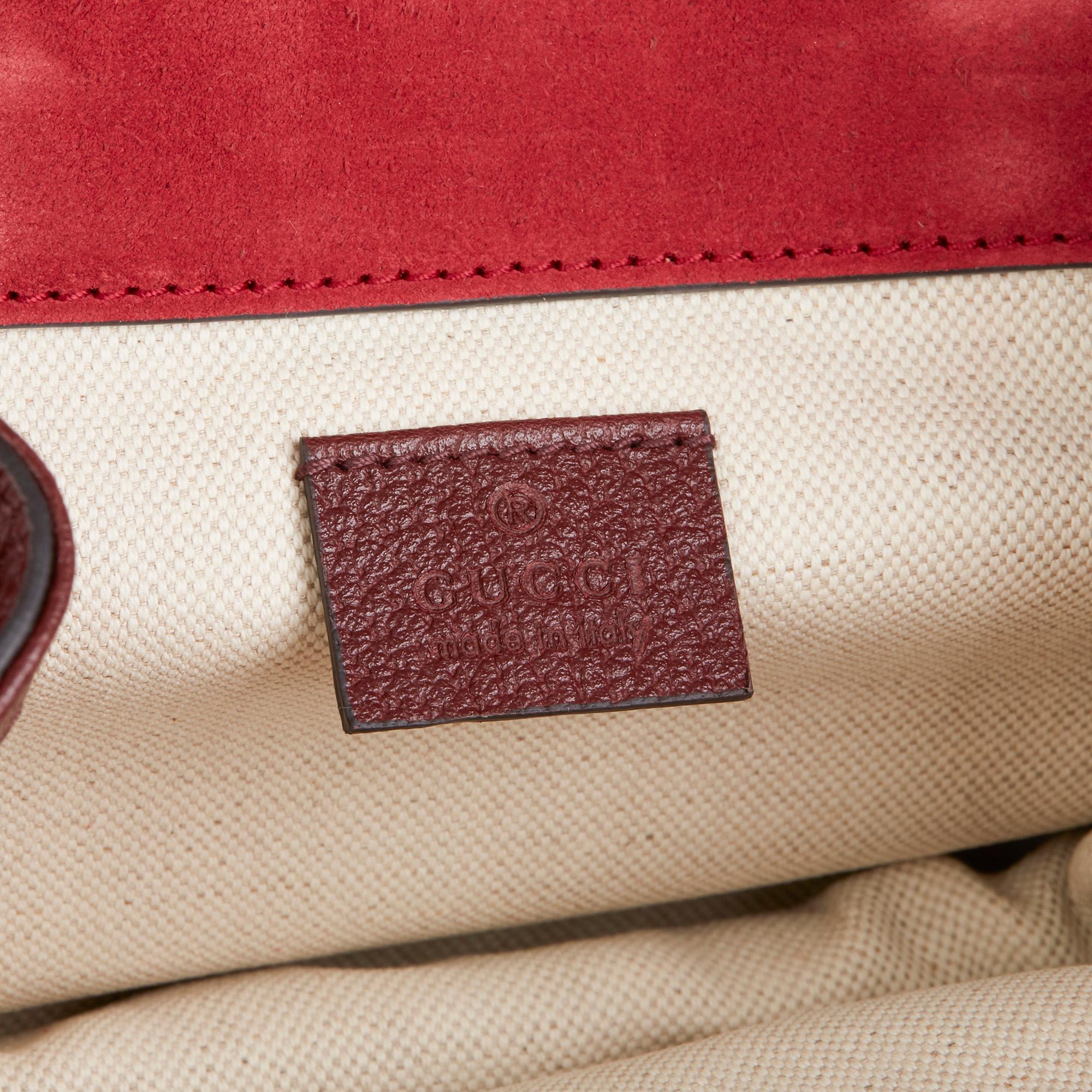 2020 Gucci Rotes Wildleder & Burgundisches Schweinsleder:: Marineblau Kleiner Messenger Bag 5