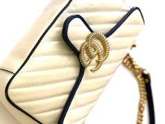 2020 Gucci White Leather Marmont Bag