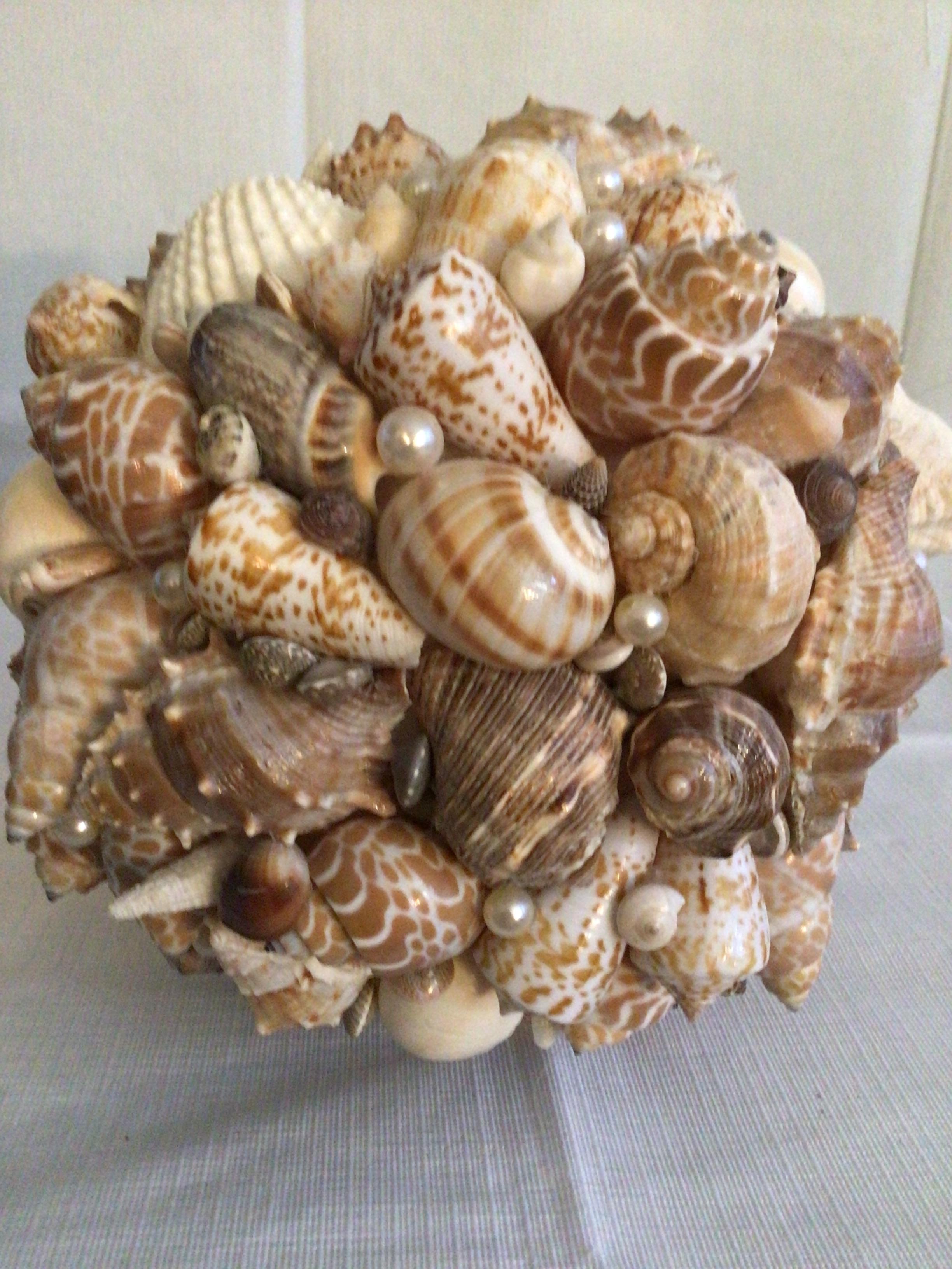 2020 Handmade Shell Ball Sculpture In Good Condition For Sale In Tarrytown, NY