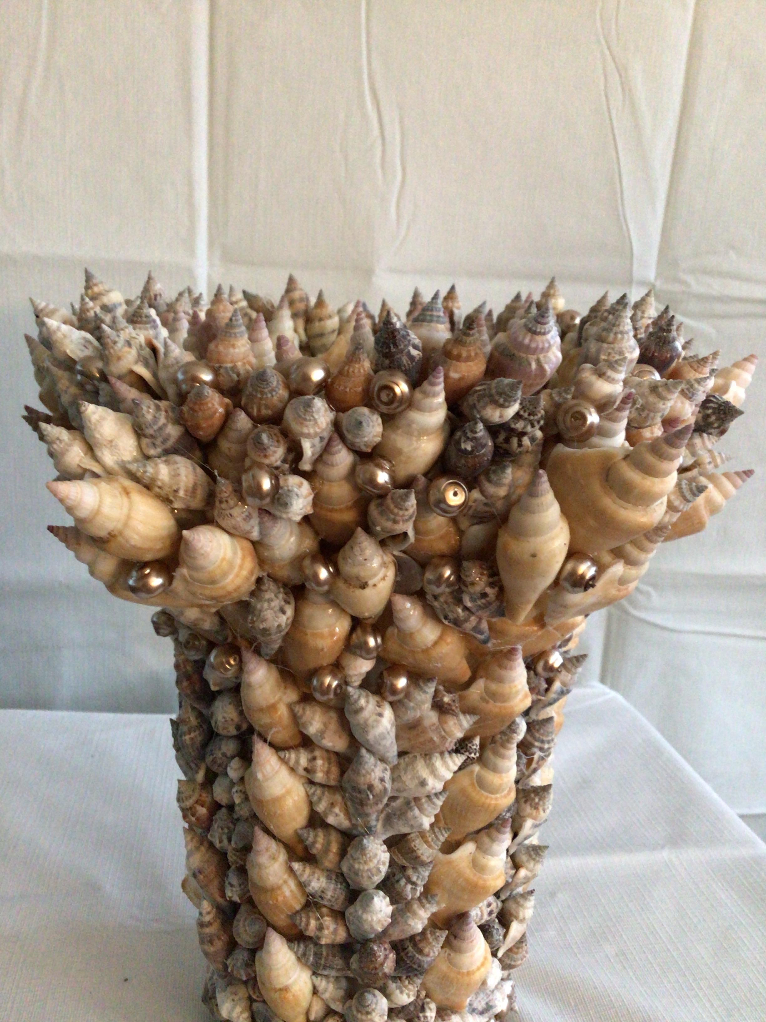 Contemporary 2020 Handmade Shell Vase