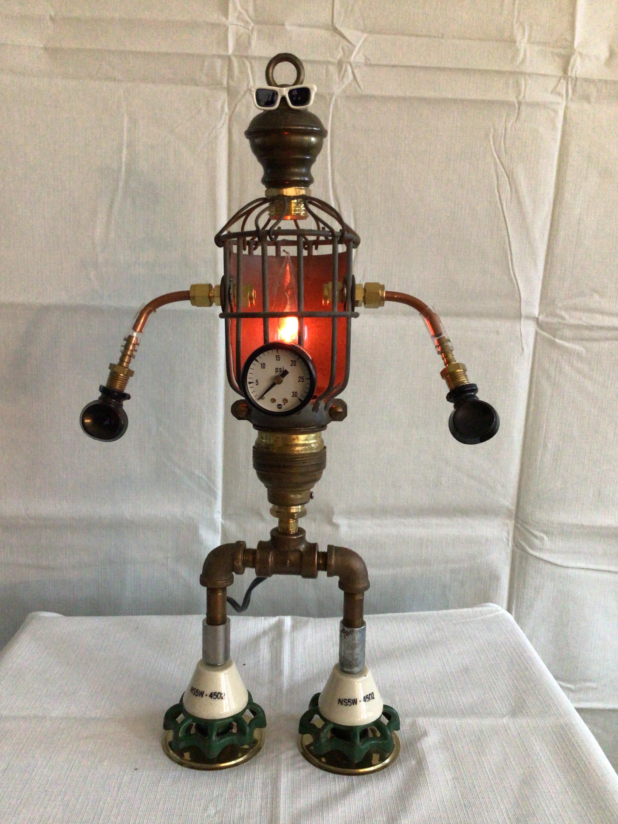 2020 Handmade Industrial Robot with Flickering Light For Sale 8