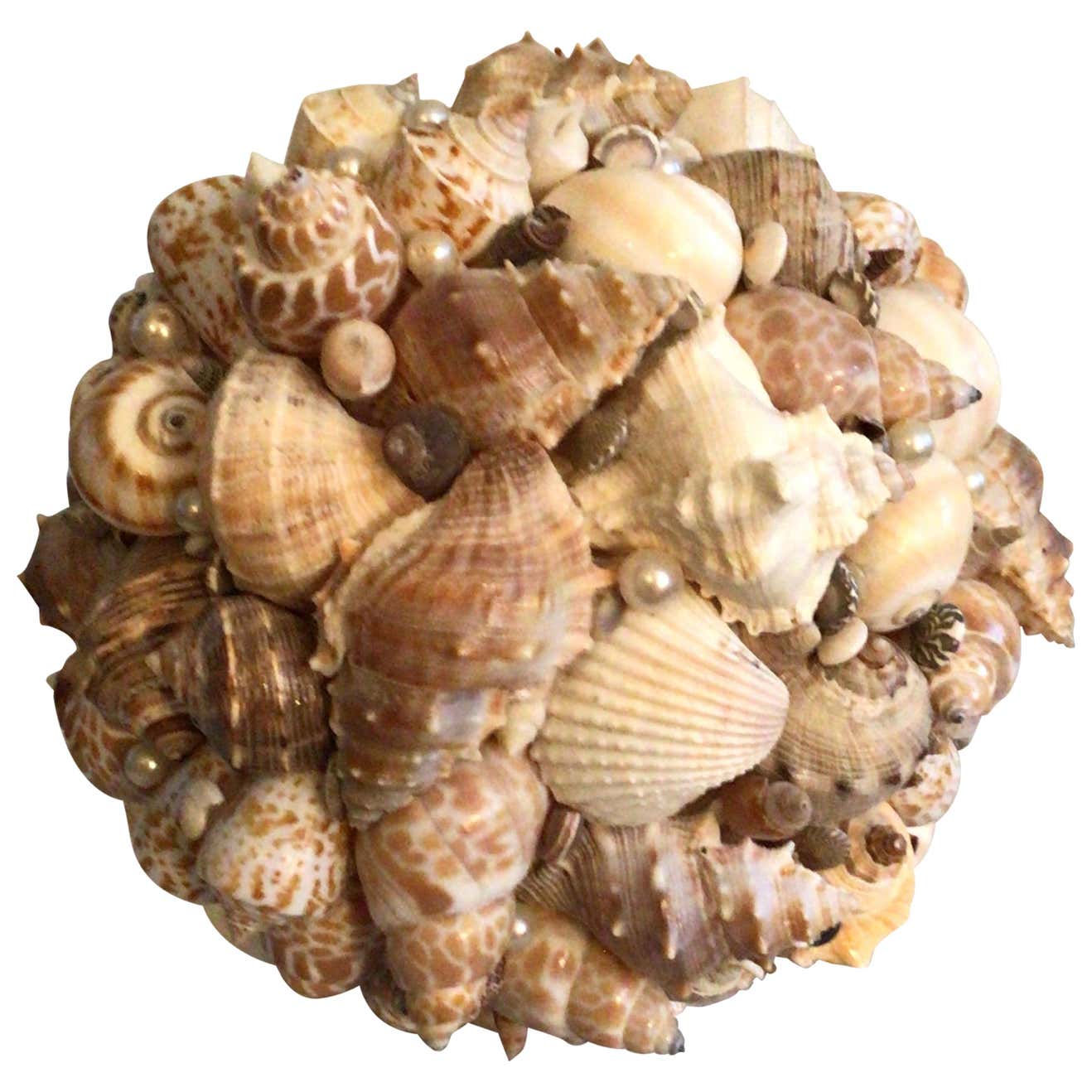 Ball Shaped Shell 2020 Handmade Shell Ball Sculpture For Sale at 1stDibs