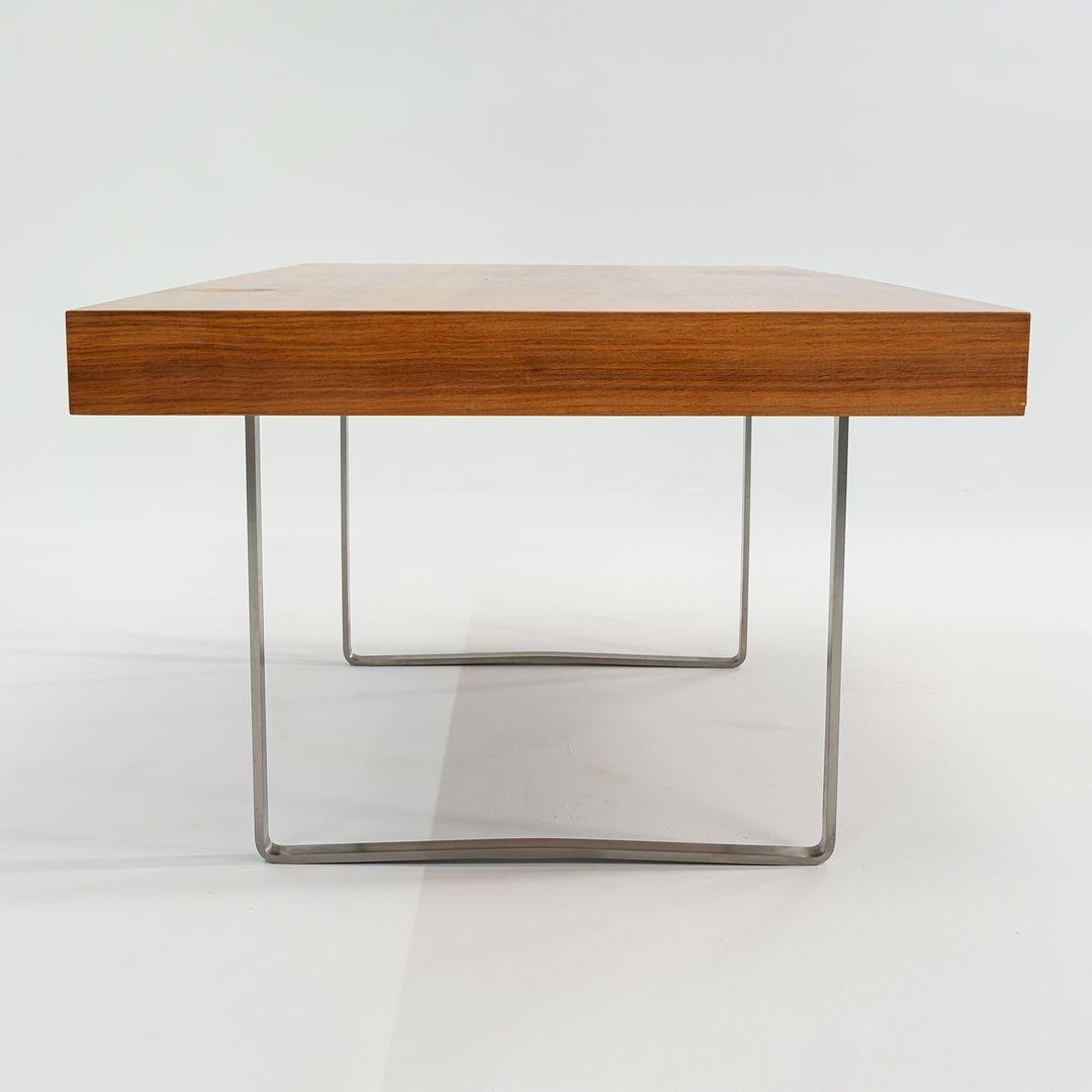 Danese 2020 Hans Wegner for Carl Hansen CH110 Executive Desk Noce Inox 2x Disponibile in vendita