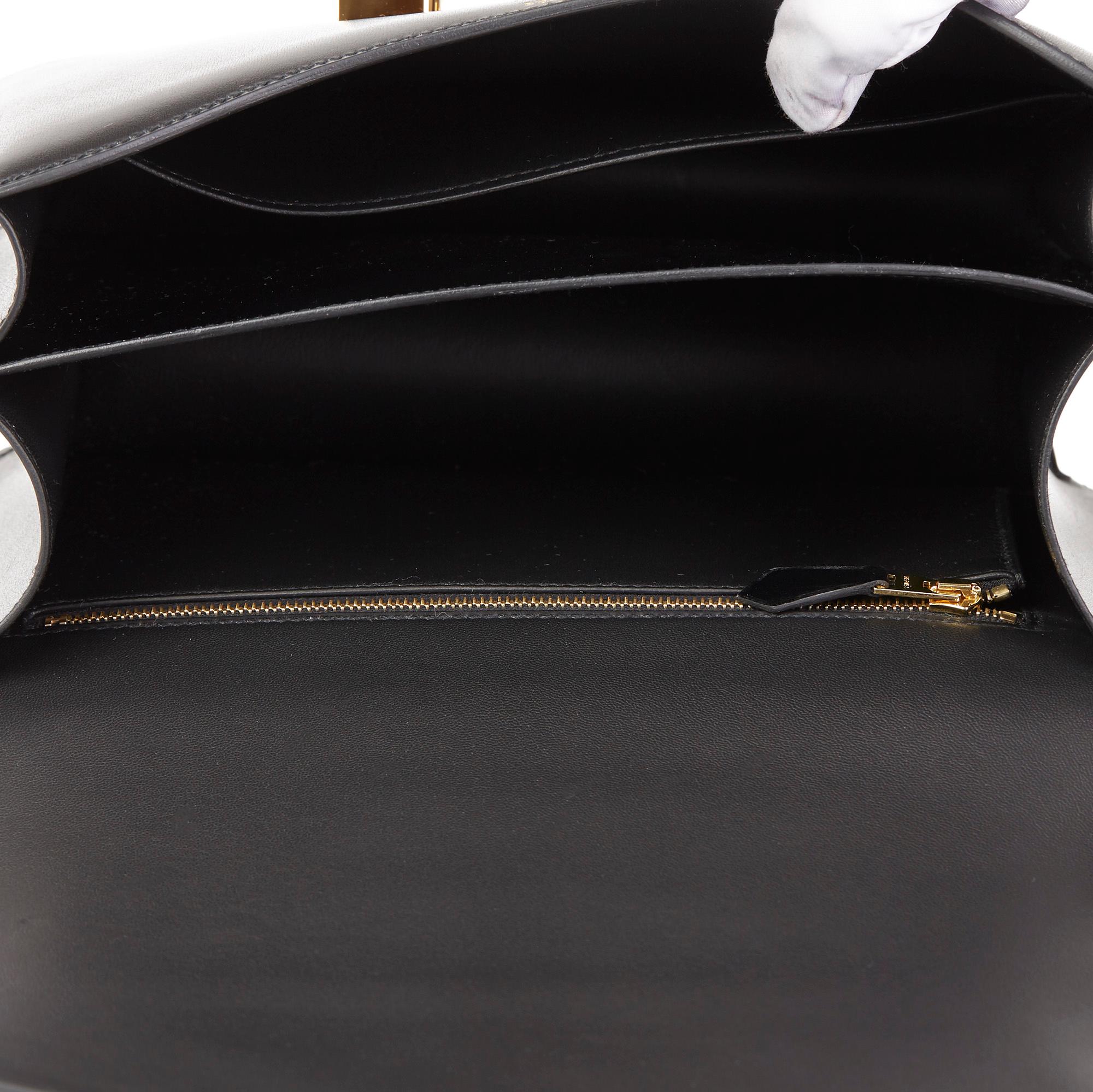 2020 Hermès Black Box Calf Leather Constance 23 3
