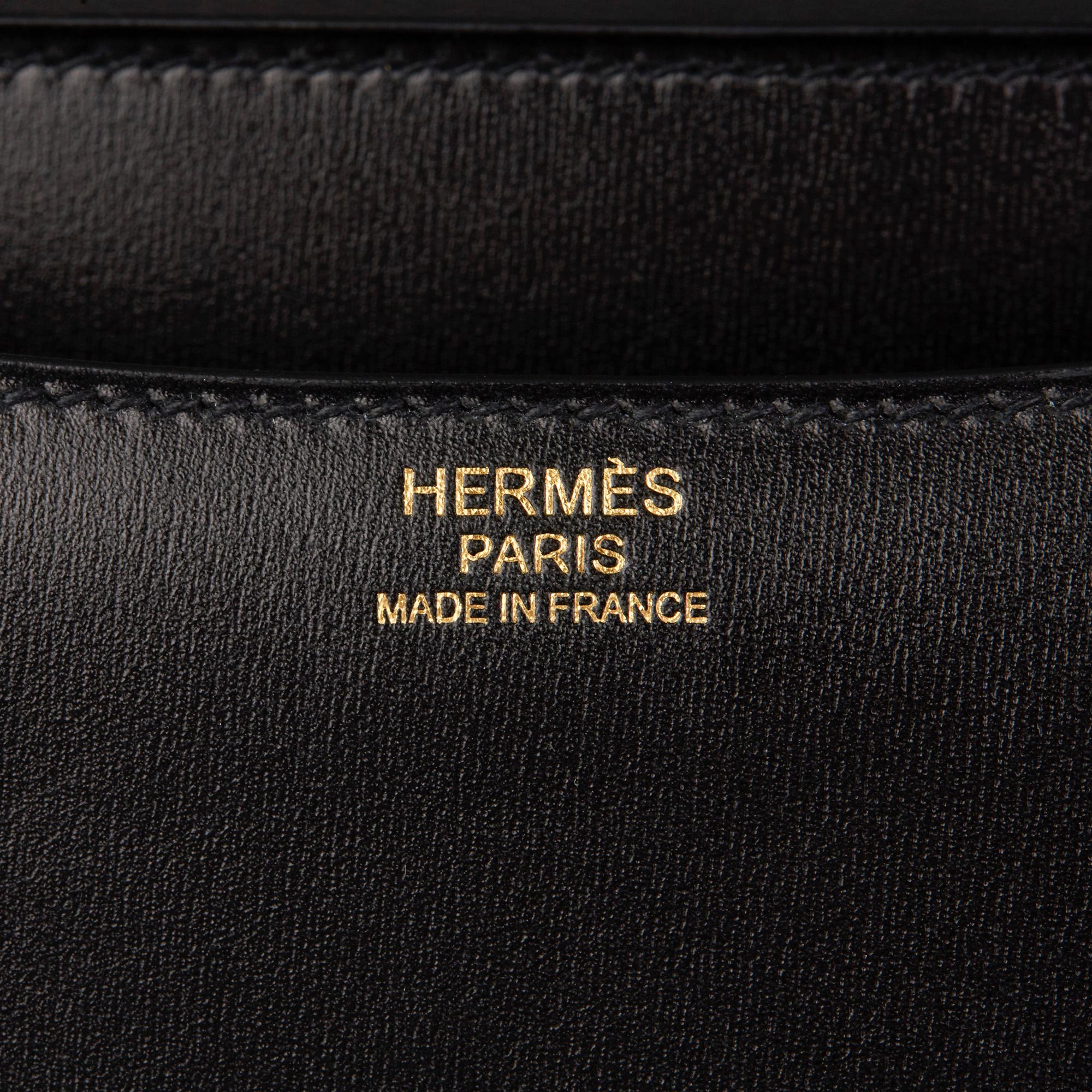 2020 Hermès Black Box Calf Leather Constance 23 1
