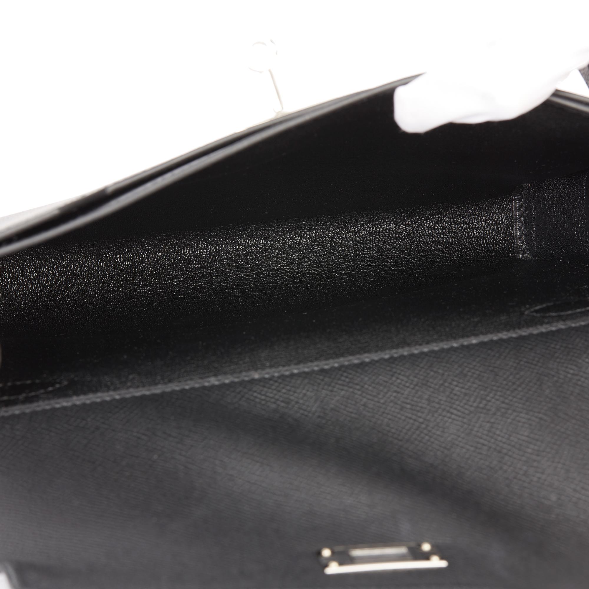 2020 Hermès Black Epsom Leather Kelly Depeches 25cm Pochette  4