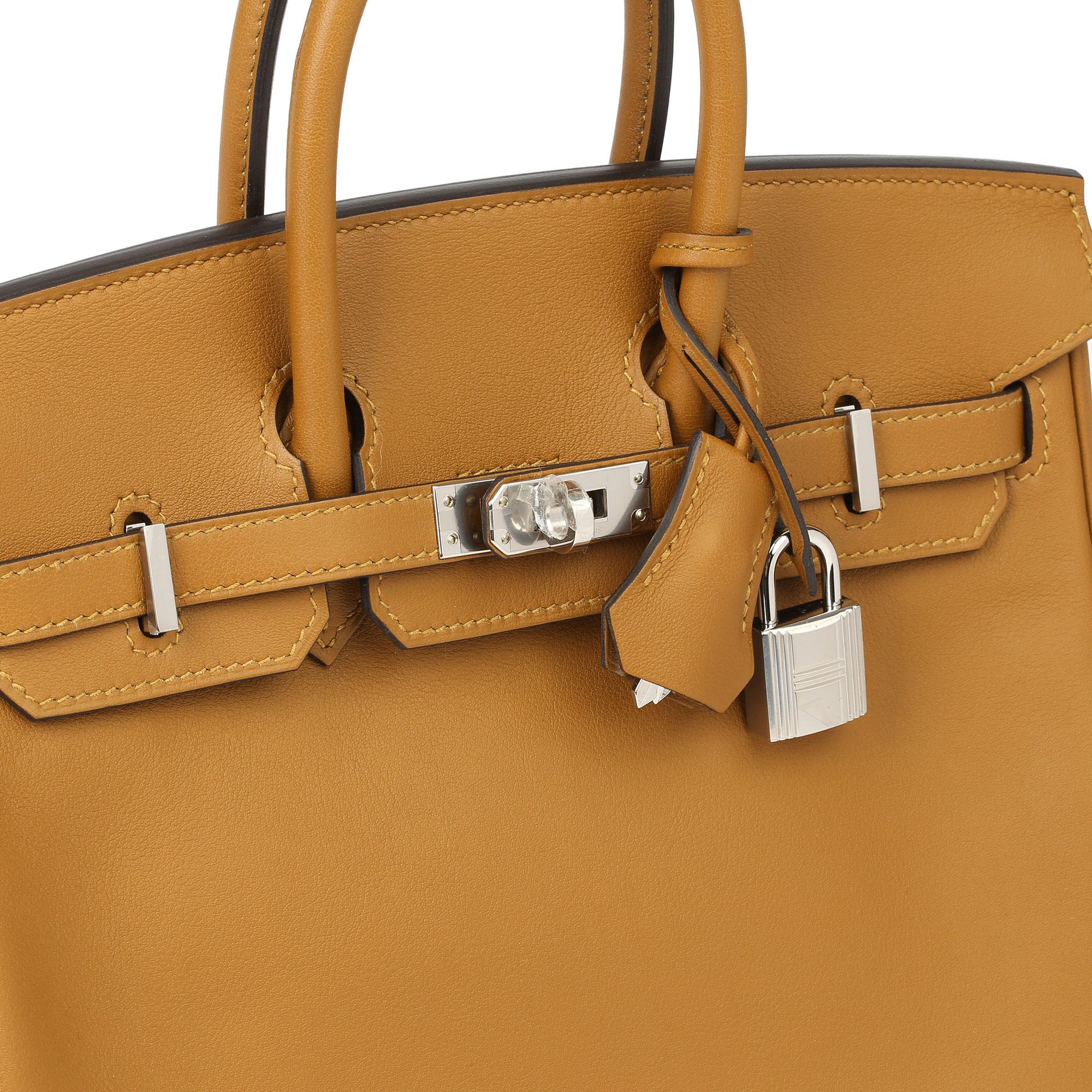 2020 Hermes Bronze Dore Swift Leather Birkin 25cm In New Condition In Bishop's Stortford, Hertfordshire