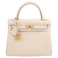 2020 Hermès Craie Togo Retourne Kelly 25 GHW
