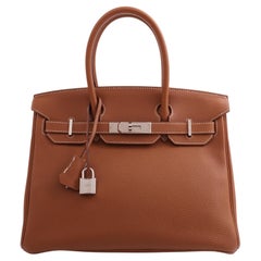 2020 Hermès Gold Togo Retourne Birkin 30 PHW
