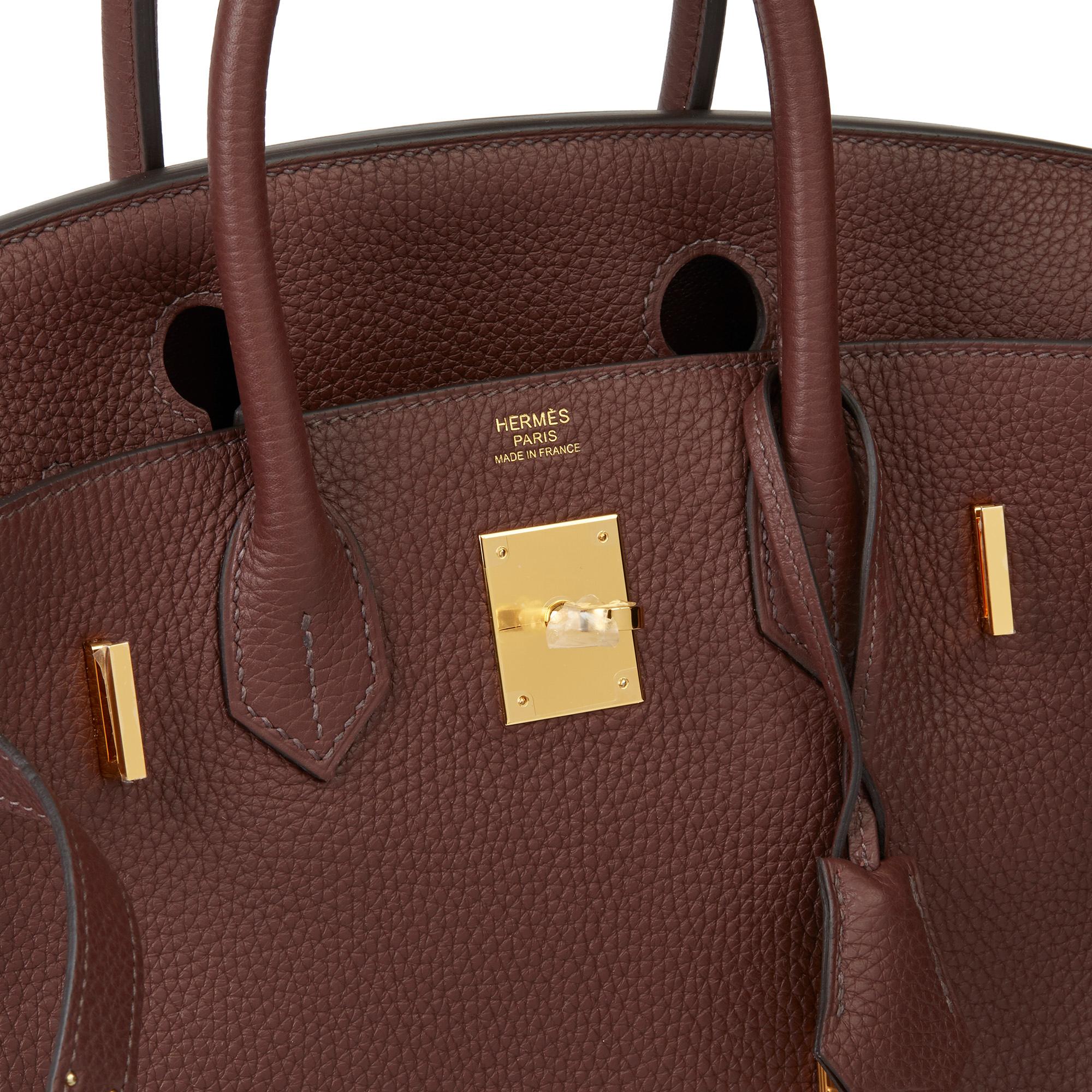 Women's or Men's 2020  Hermès Havane Clemence Leather Birkin 30cm