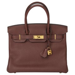 2020 Hermès Havane Clemence Leder Birkin 30cm
