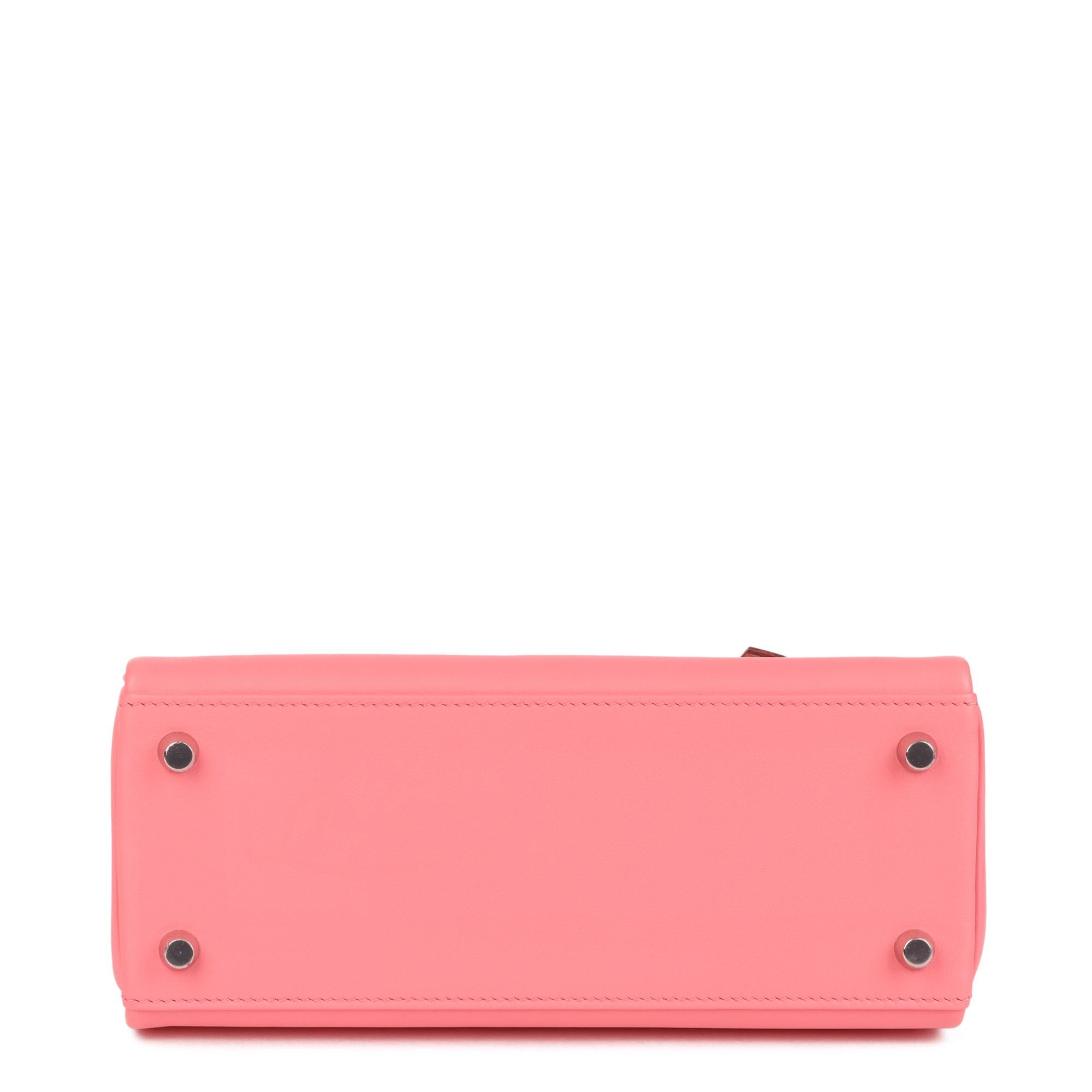 Pink 2020 Hermes Rose Eté Swift Leather Kelly 25cm Retourne