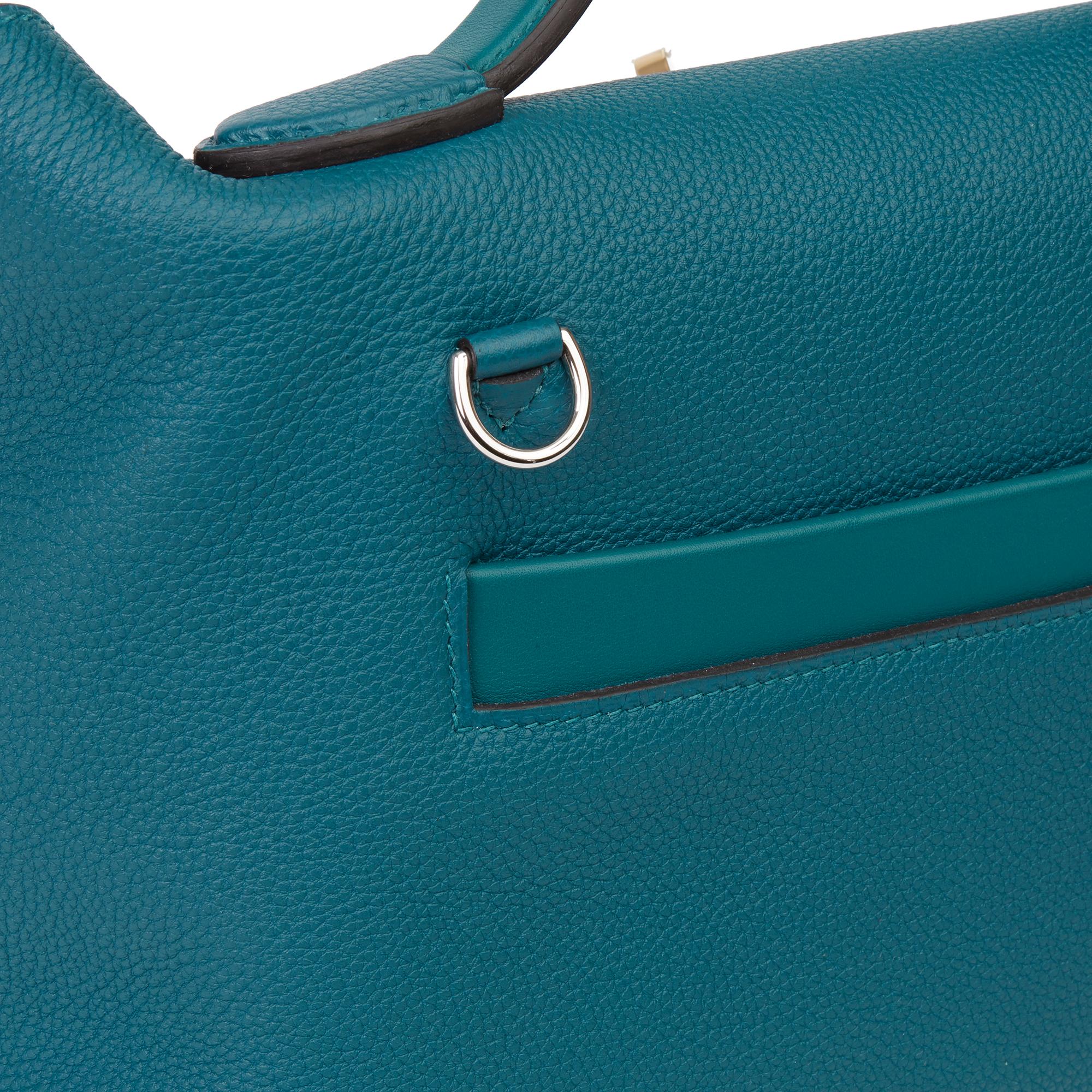 Women's 2020 Hermès Vert Bosphore Togo & Swift Leather Leather 24/24 29cm