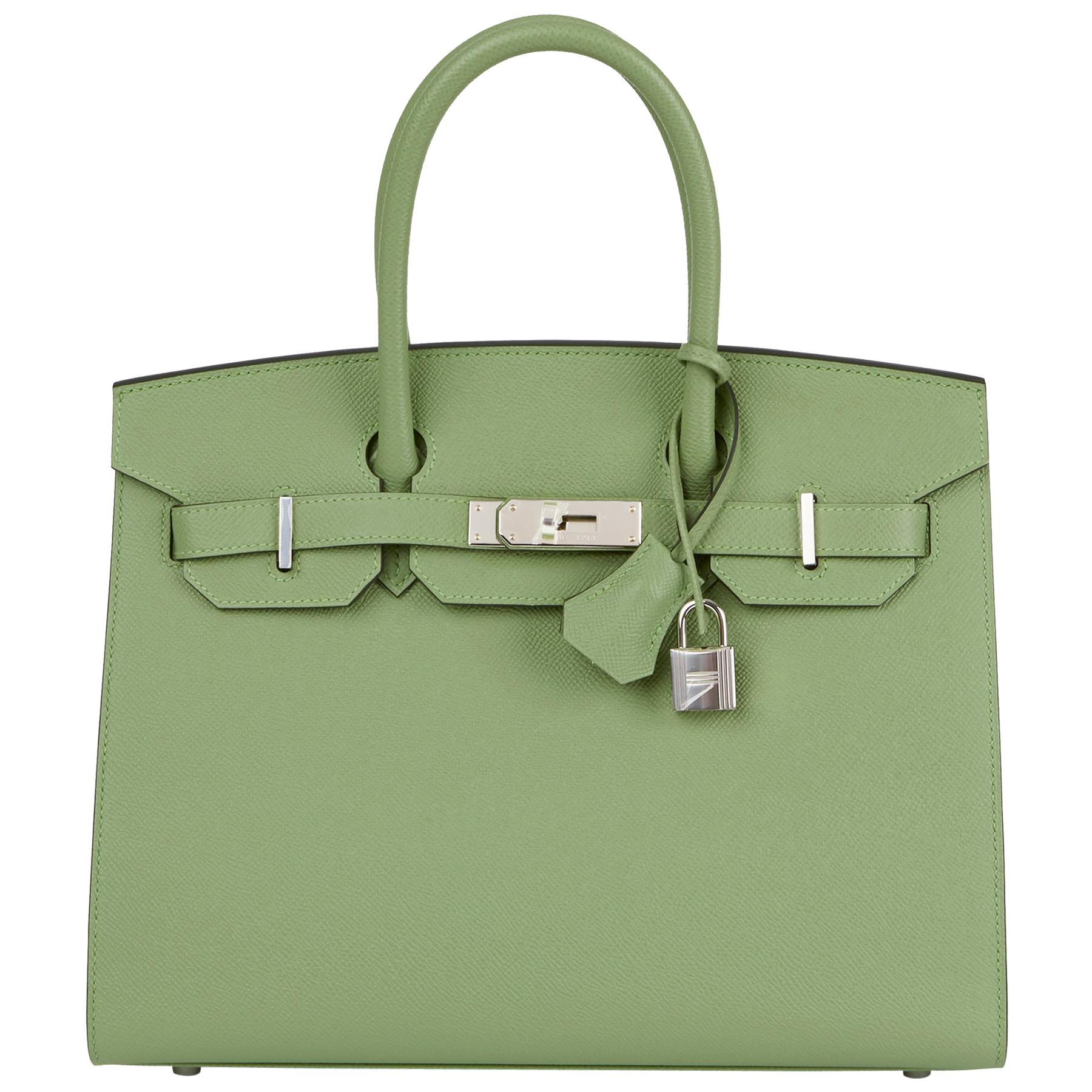 2020 Hermès Vert Criquet Epsom Leather Birkin 30cm Sellier