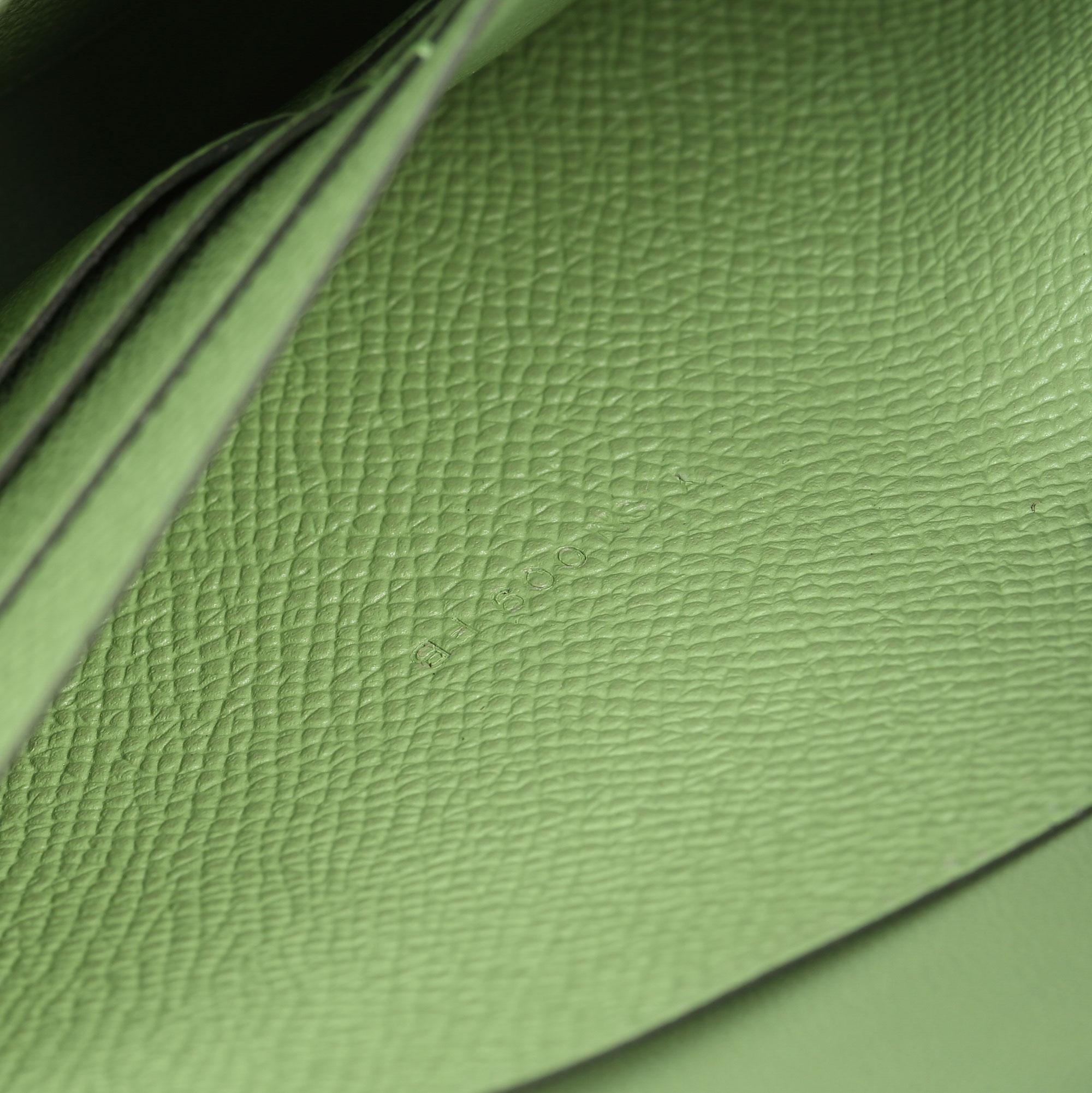 2020 Hermes Vert Criquet Epsom Leather Constance To Go Long Wallet 1