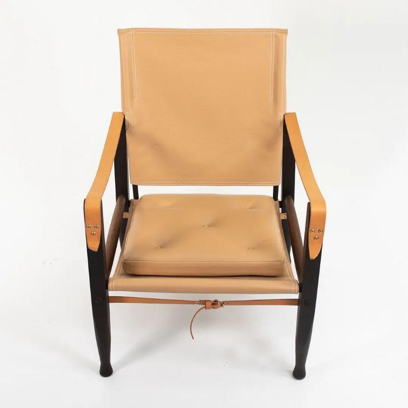2020 KK47000 Safari Lounge Chair by Kaare Klint for Carl Hansen in Tan Leather For Sale 3
