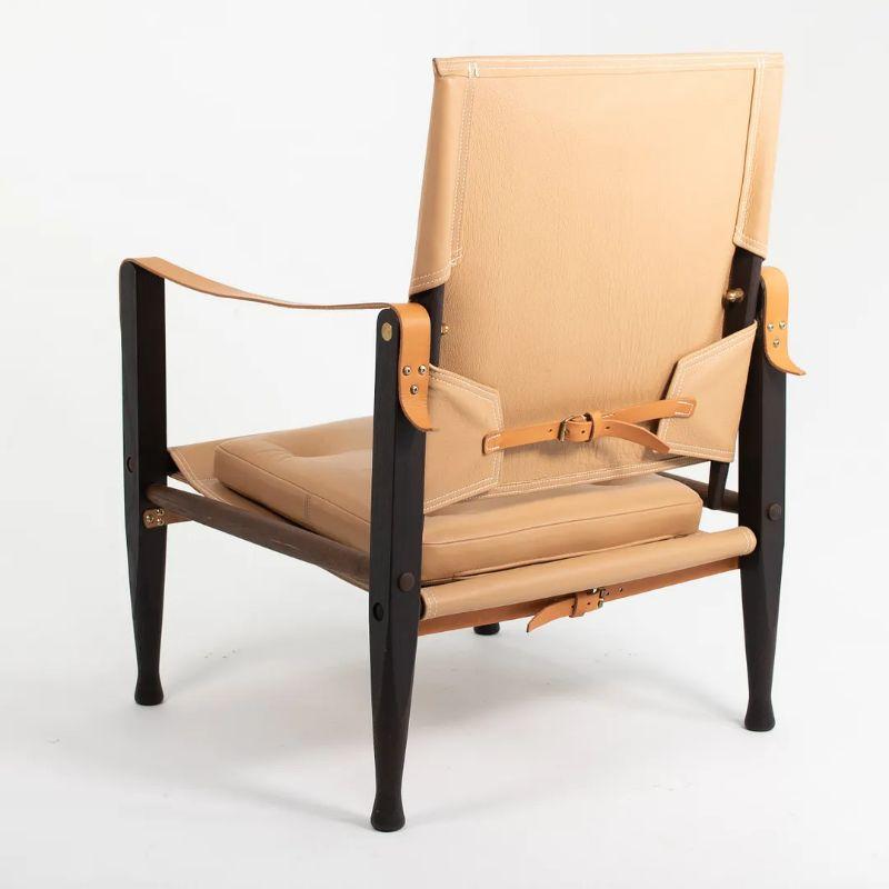 Scandinavian Modern 2020 KK47000 Safari Lounge Chair by Kaare Klint for Carl Hansen in Tan Leather For Sale