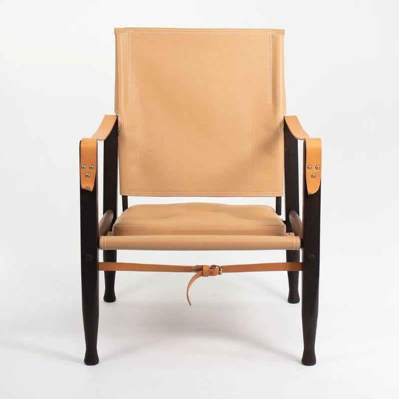 2020 KK47000 Safari Lounge Chair by Kaare Klint for Carl Hansen in Tan Leather For Sale 1