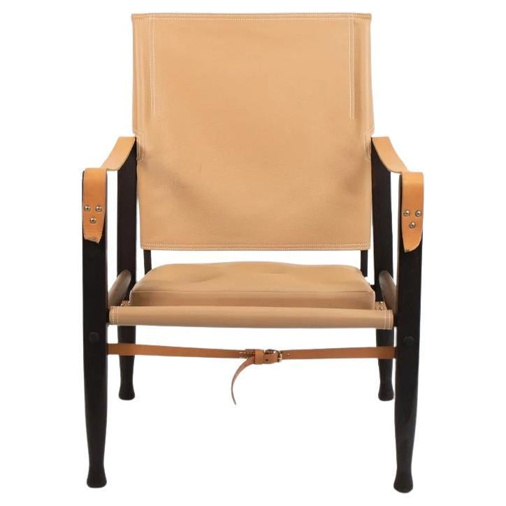 2020 KK47000 Safari Lounge Chair by Kaare Klint for Carl Hansen in Tan Leather For Sale