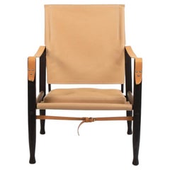 2020 KK47000 Safari Lounge Chair by Kaare Klint for Carl Hansen in Tan Leather