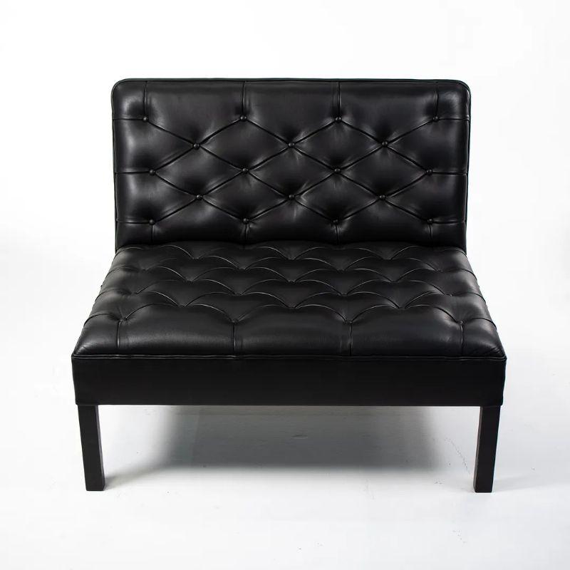 2020 KK48650 Addition Sofa by Kaare Klint for Carl Hansen in Oak & Black Leather In Good Condition For Sale In Philadelphia, PA