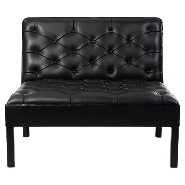 2020 KK48650 Addition Sofa by Kaare Klint for Carl Hansen in Oak & Black Leather For Sale