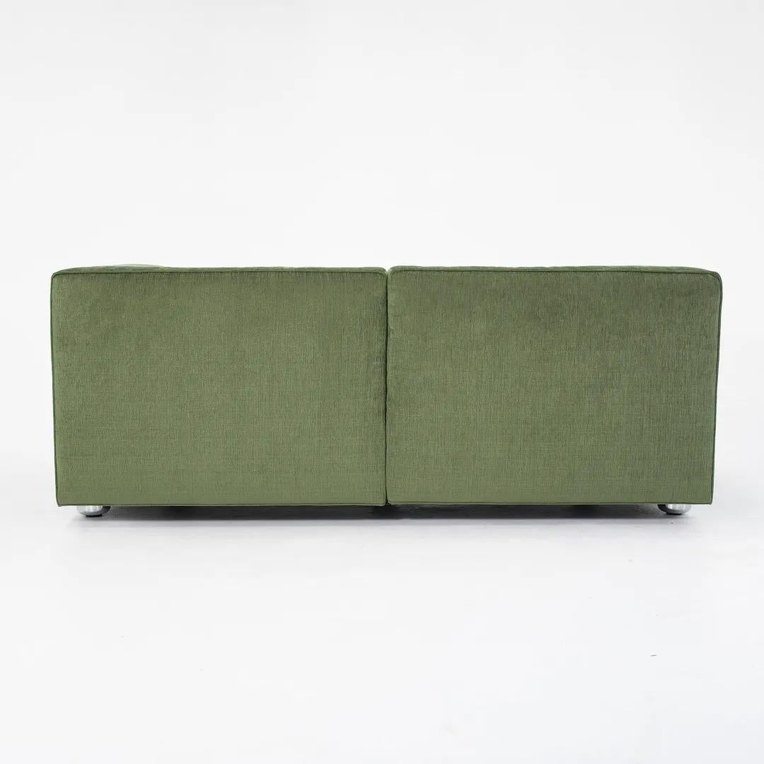 Modern 2020 Knoll Barber Osgerby Compact Two Seater Sofa in Green Fabric For Sale