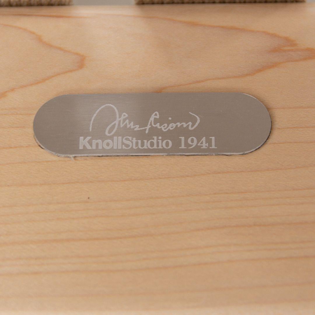 Moderne 2020 Knoll Chaise d'appoint Risom en érable avec courroies Tan, Model 666C-WB en vente