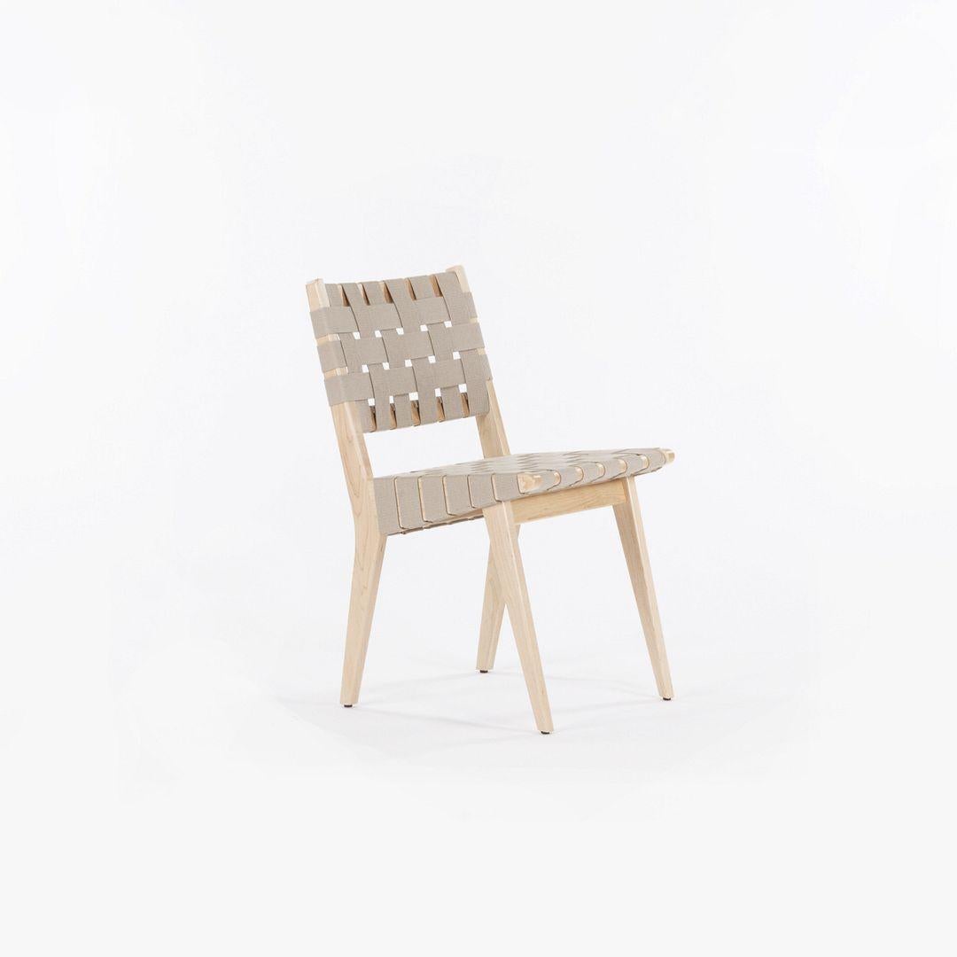 2020 Knoll Chaise d'appoint Risom en érable avec courroies Tan, Model 666C-WB en vente 1
