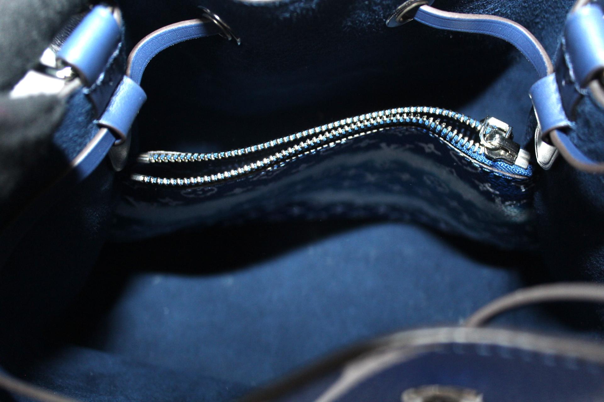 2020 Louis Vuitton Blue Leather Noè Bag 3