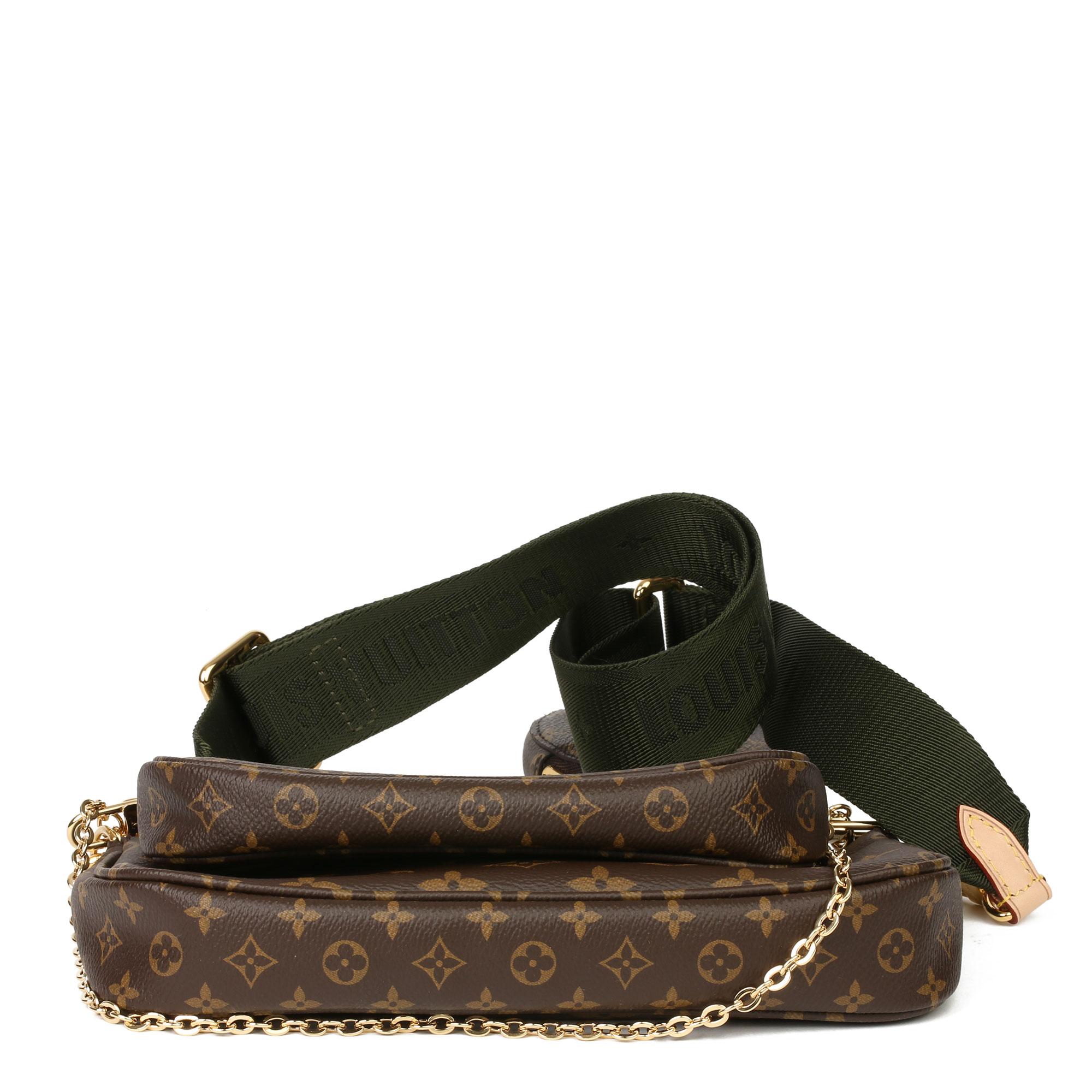  2020 Louis Vuitton Toile marron:: Jacquard kaki Multi Pochette Accessoires Pour femmes 