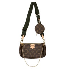 Louis Vuitton Monogram Multi Pochette with Khaki Strap 2020 For Sale at  1stDibs