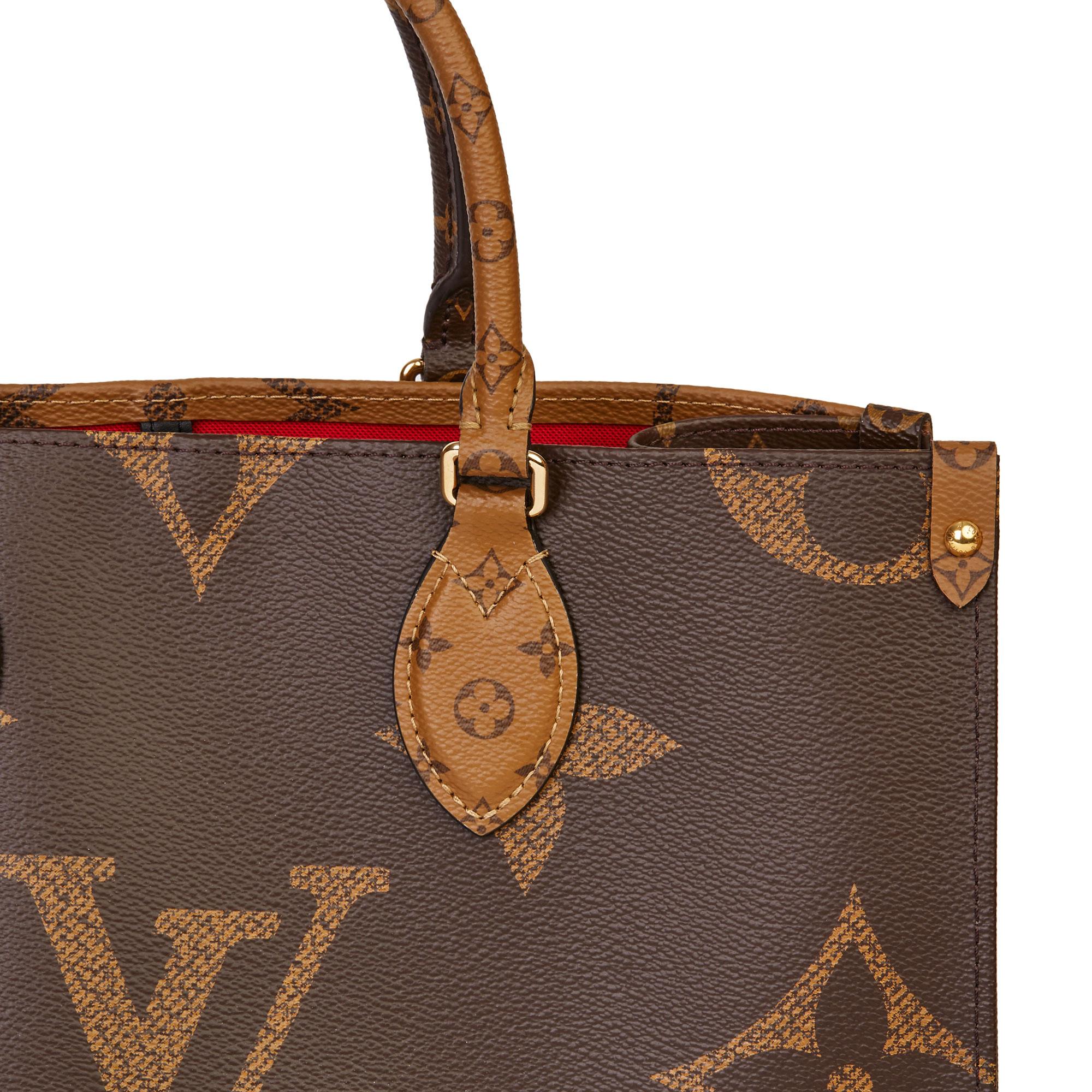 2020 Louis Vuitton Brown Monogram Coated Canvas Reverso Onthego MM