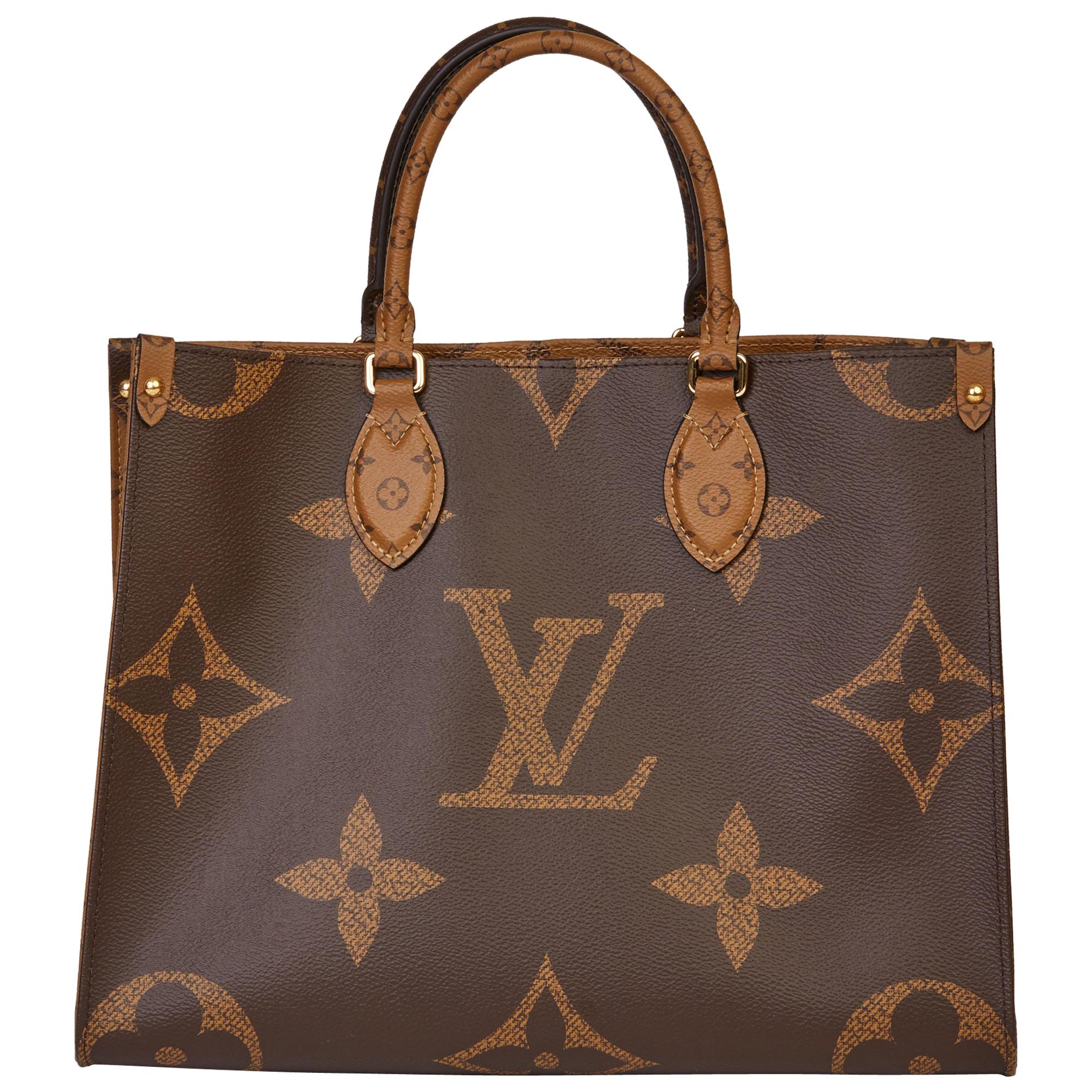 Louis Vuitton Riviera Tote MM Brown Canvas Monogram Coated for
