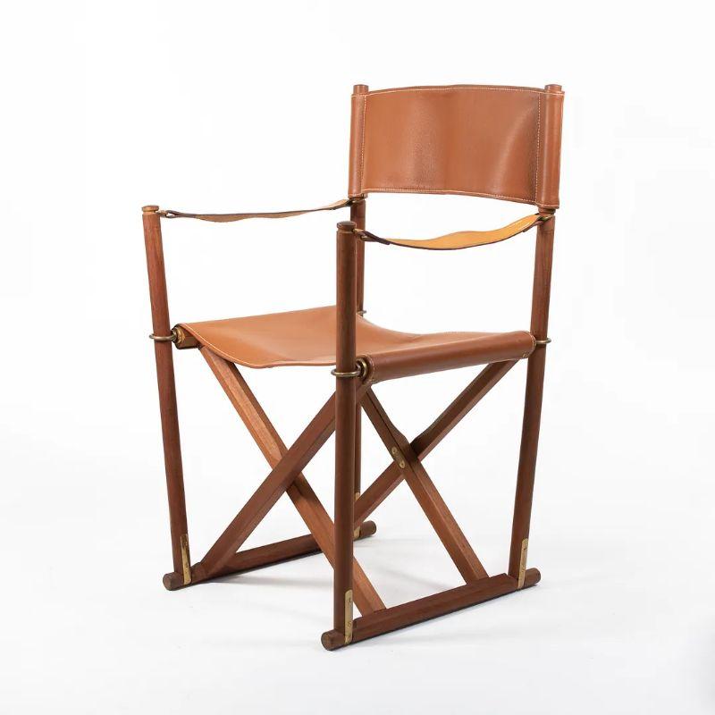 2020 MK99200 Folding Chair by Mogens Koch for Carl Hansen in Teak & Leather For Sale 1