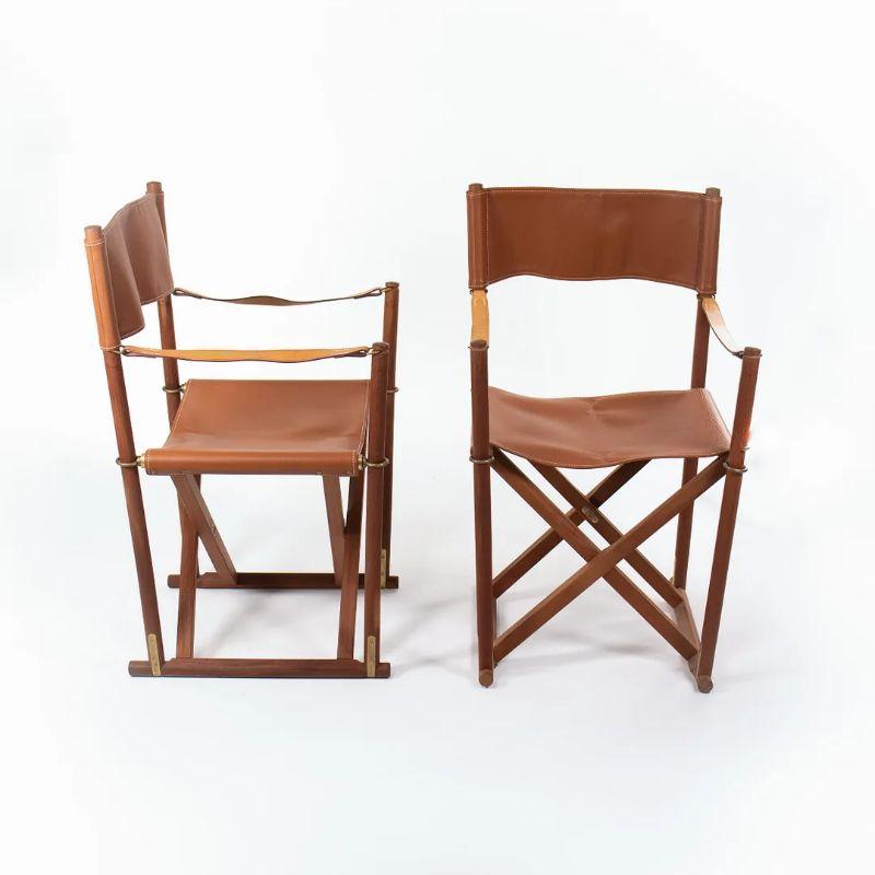 2020 MK99200 Folding Chair by Mogens Koch for Carl Hansen in Teak & Leather For Sale 2