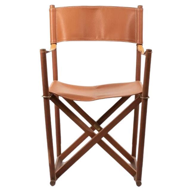 2020 MK99200 Folding Chair by Mogens Koch for Carl Hansen in Teak & Leather For Sale